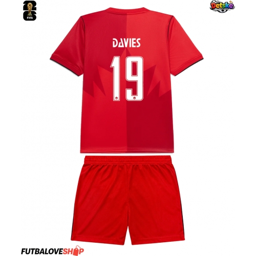 Dres Kanada Alphonso Davies #19 Domáci pre deti MS 2026 Krátky Rukáv (+ trenírky)